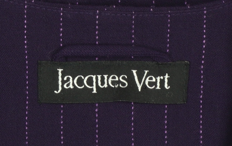 Jacques Vert Women’s Purple Pinstripe Long Blazer Size 10