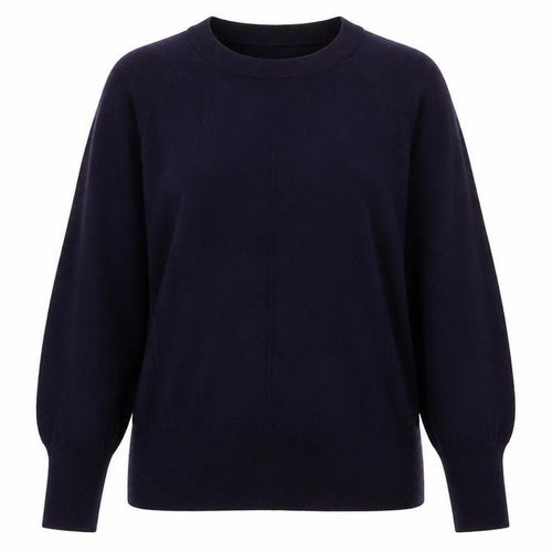 Kaliko Women’s Purple Cotton Blend Long Sleeve Crew Neck Jumper L