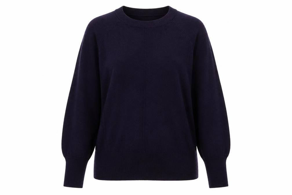 Kaliko Women’s Purple Cotton Blend Long Sleeve Crew Neck Jumper L