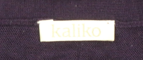 Kaliko Women’s Purple Cotton Blend Long Sleeve Crew Neck Jumper L