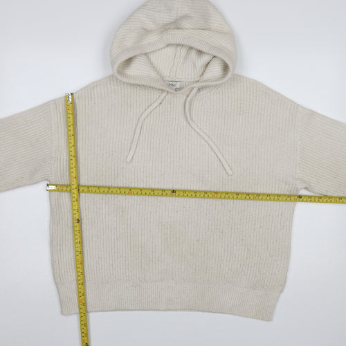 Marks and Spencer Women’s Ivory Hooded Knit Jumper Size M