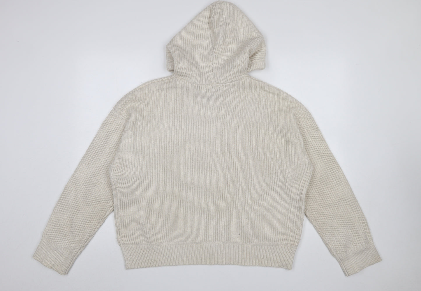 Marks and Spencer Women’s Ivory Hooded Knit Jumper Size M