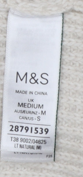 Marks and Spencer Women’s Ivory Hooded Knit Jumper Size M
