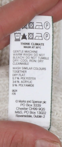 Marks and Spencer Women’s Ivory Hooded Knit Jumper Size M