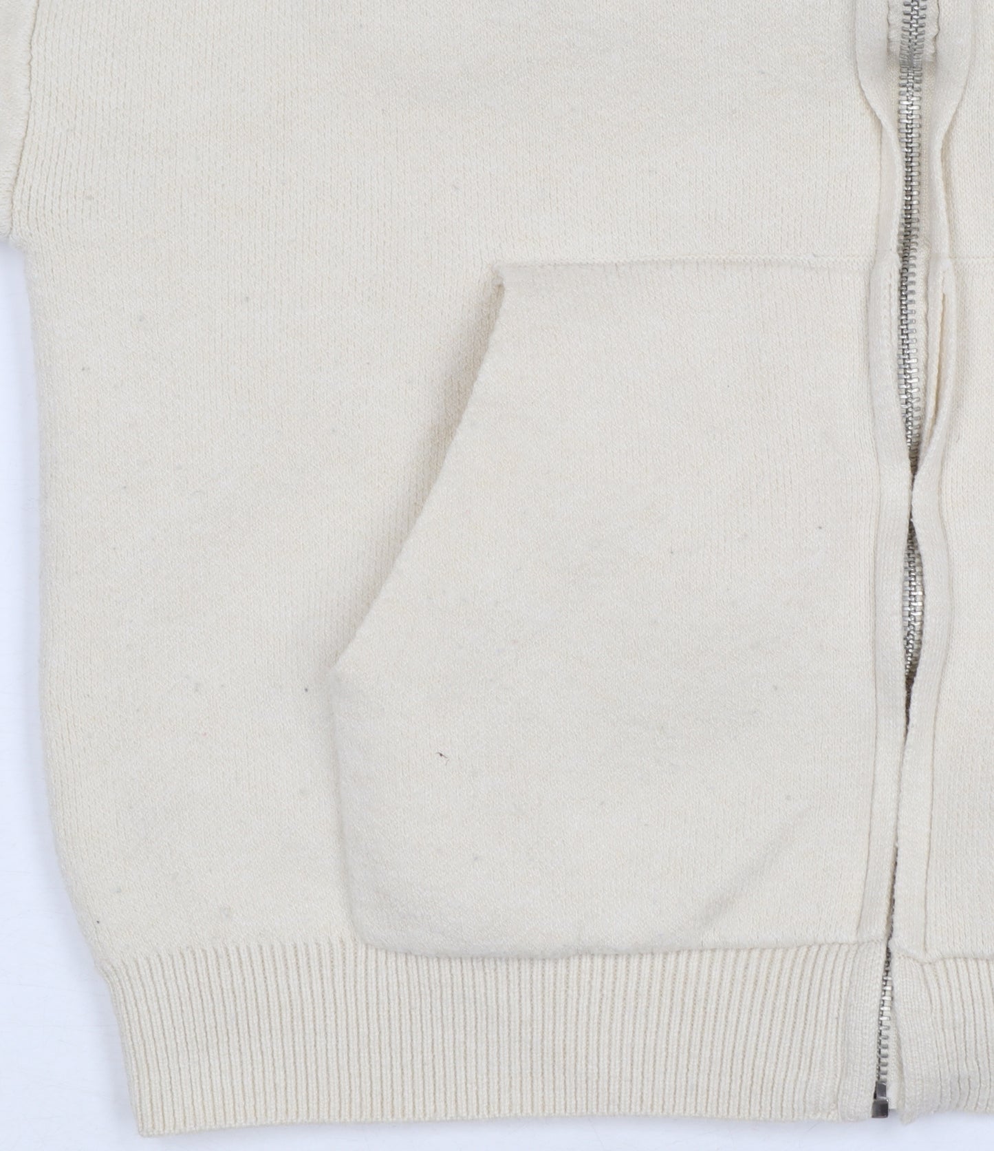 ZARA Girls Beige Full Zip Hooded Cardigan Size 13-14 Years Knit Jumper
