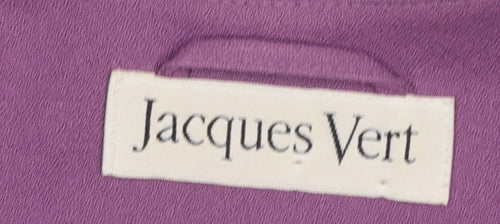 Jacques Vert Women's Purple Wool Blend Long Blazer Size 16