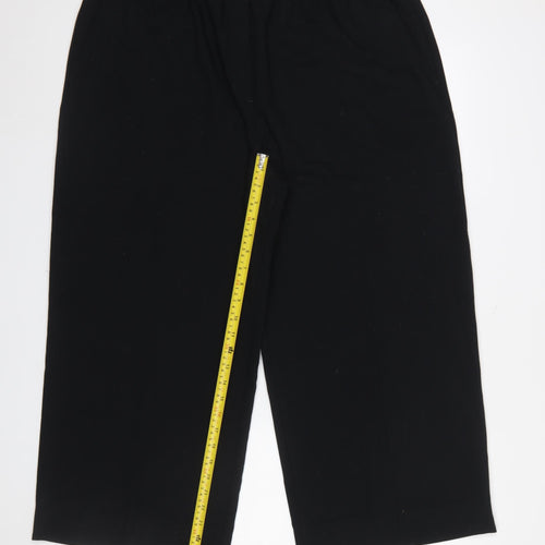 Marks and Spencer Women's Black Cropped Trousers Size 20 Stretch
