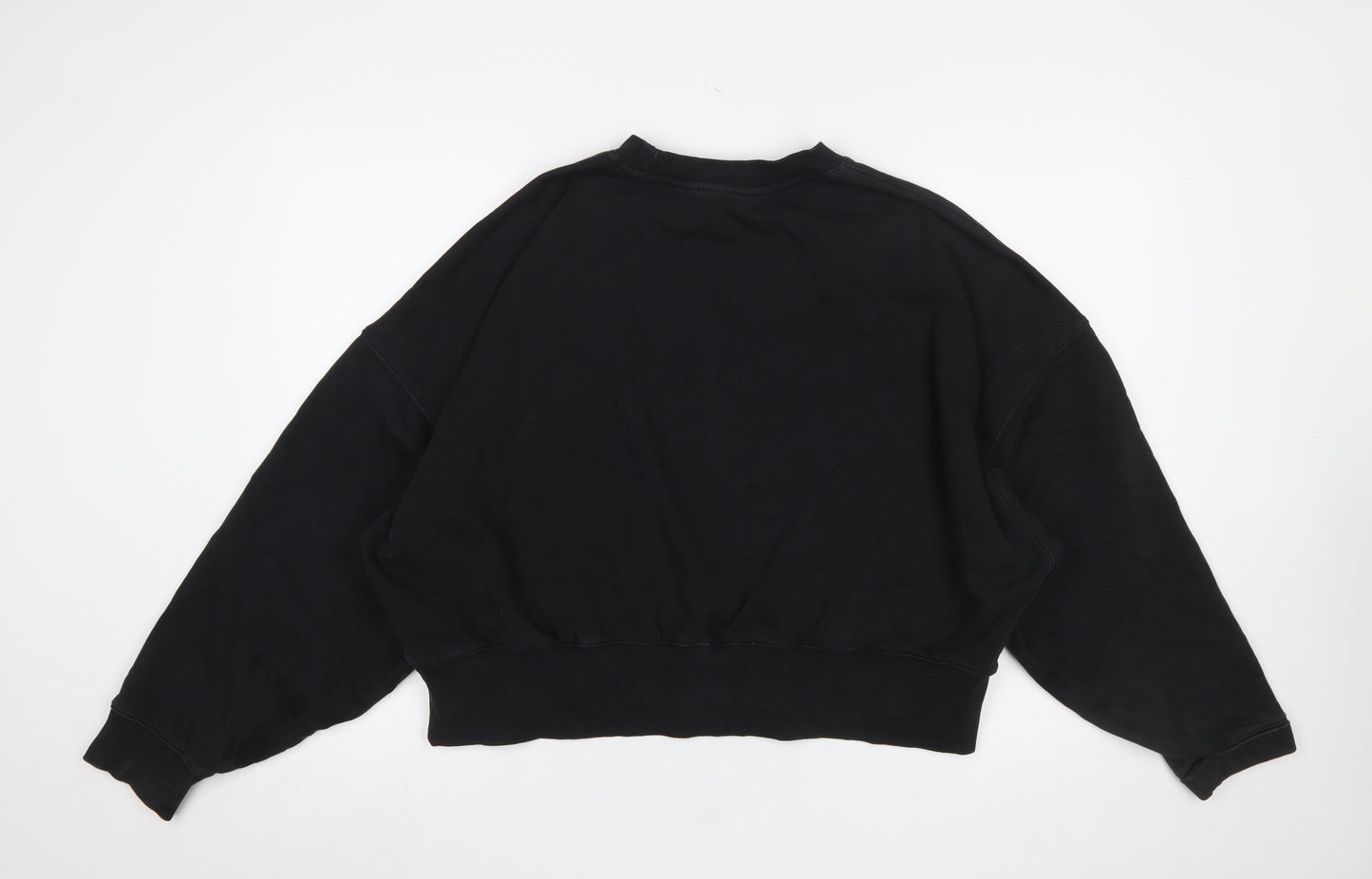 Adidas Women Black Crew Neck Pullover Sweatshirt UK 12