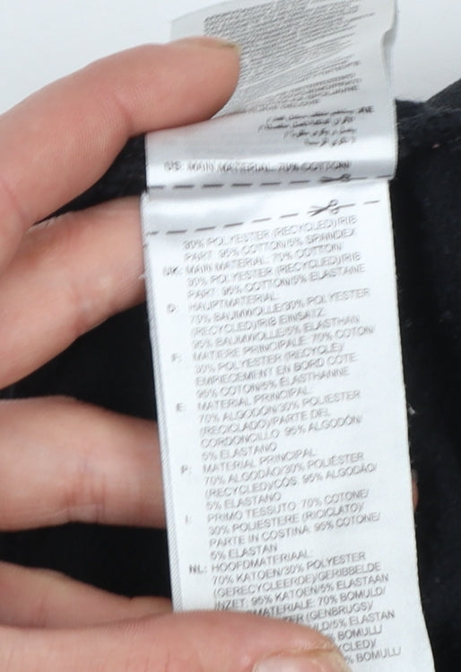 Adidas Women Black Crew Neck Pullover Sweatshirt UK 12