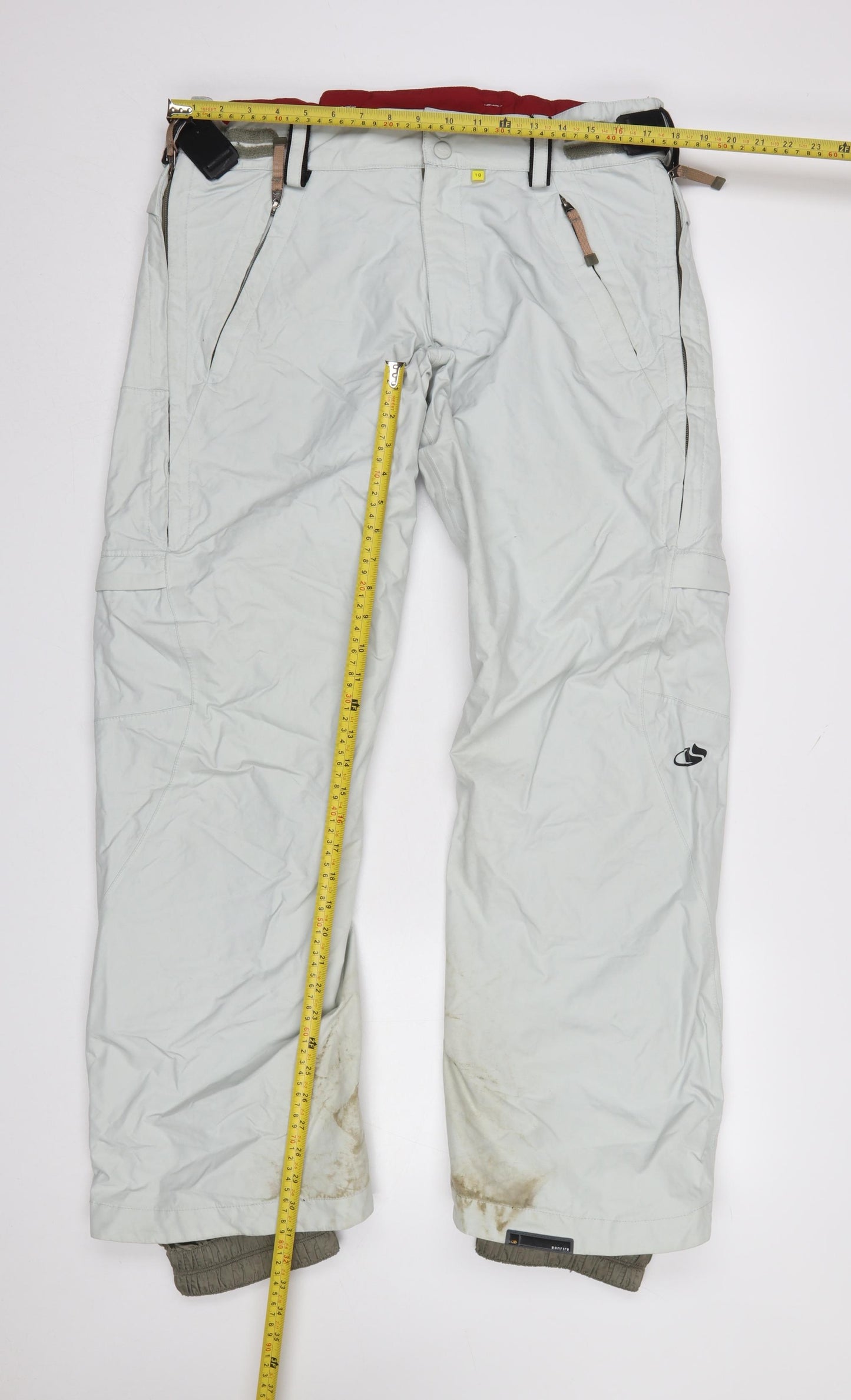 Bonfire Men's Grey Snow Pants Trousers Waterproof L Winter