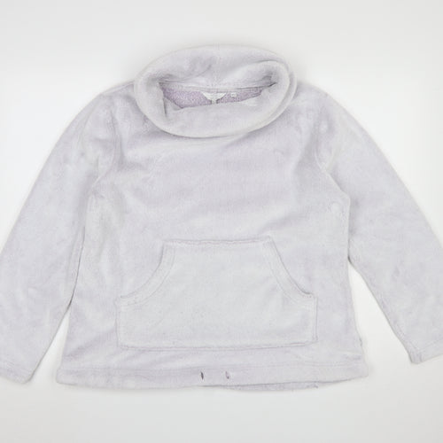 FatFace Women Lilac Pullover Fleece Sweatshirt UK 12 Regular Fit