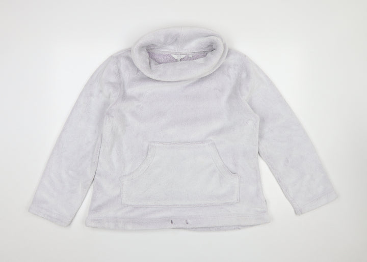 FatFace Women Lilac Pullover Fleece Sweatshirt UK 12 Regular Fit
