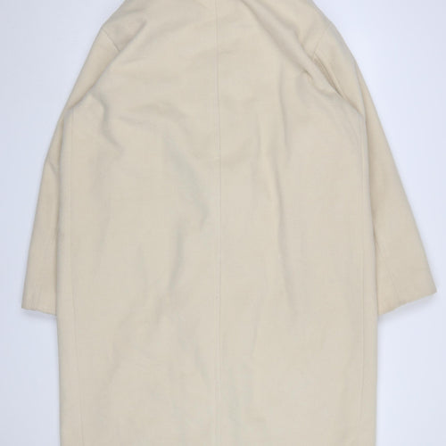 Marks and Spencer Women’s Ivory Wool Blend Long Overcoat Size 16