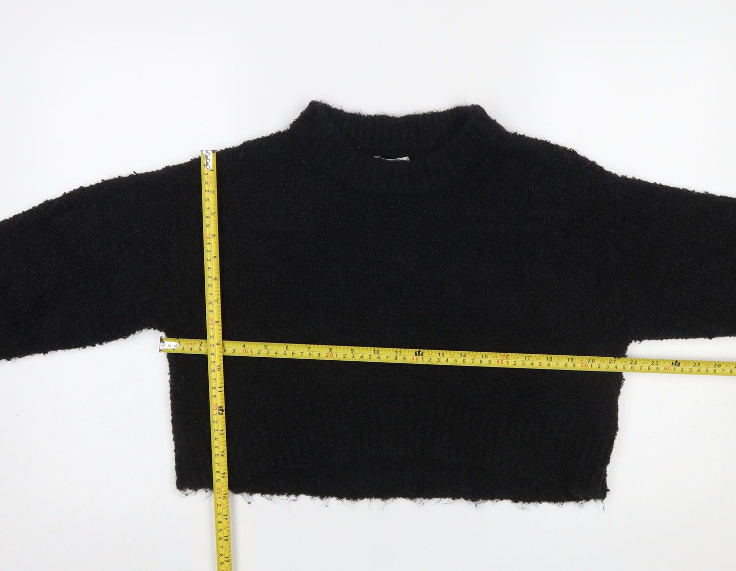 Glamorous Women’s Black Mock Neck Knit Pullover Jumper UK 10