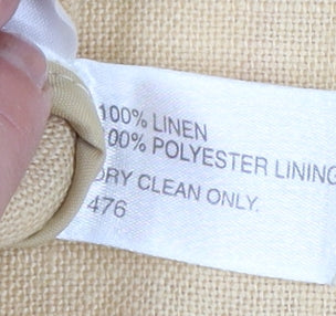 Mios Cassidy Women's Beige Linen Blazer Jacket Size 14 Classic Tailored Style