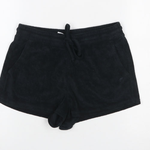 Fabletics Women Black S Sweat Shorts Cotton Blend Drawstring