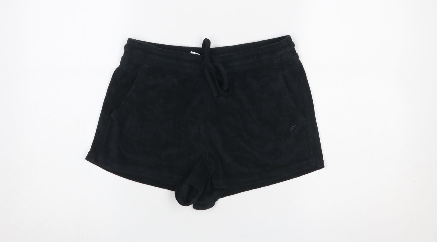 Fabletics Women Black S Sweat Shorts Cotton Blend Drawstring
