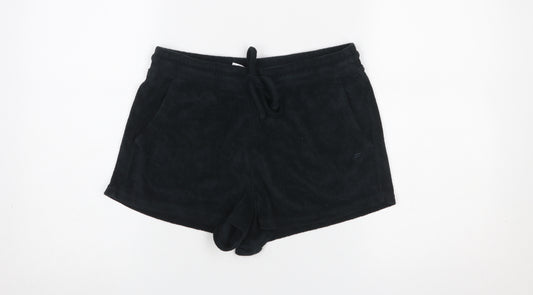 Fabletics Women Black S Sweat Shorts Cotton Blend Drawstring