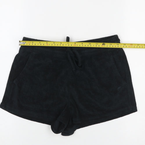 Fabletics Women Black S Sweat Shorts Cotton Blend Drawstring