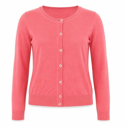 New Look Women’s Pink Button Front Long Sleeve Cardigan Size 6