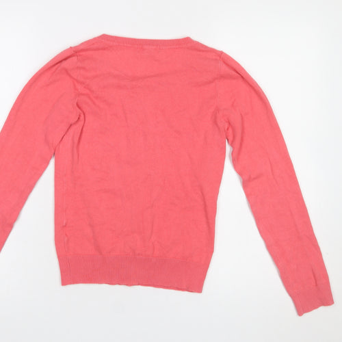 New Look Women’s Pink Button Front Long Sleeve Cardigan Size 6