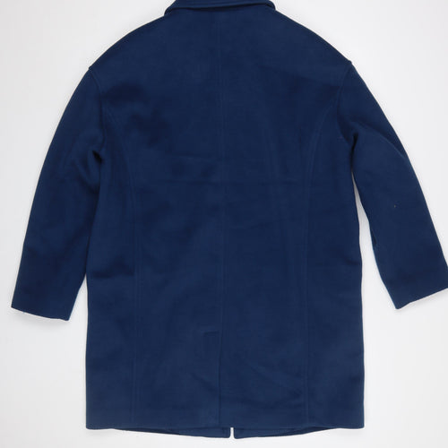 Marks and Spencer Women’s Blue Size 14 Classic Mid-Length Coat