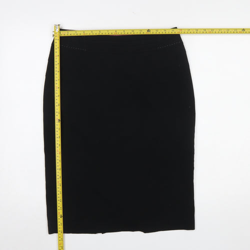 Next Womens Black Size 12 Pencil Knee Length Work Skirt
