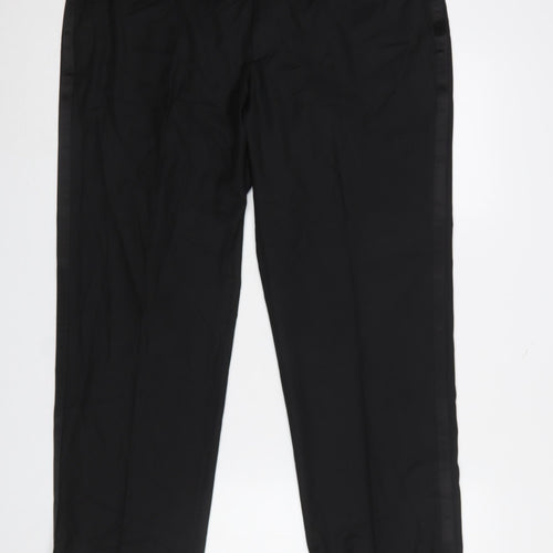 Marks and Spencer Men’s Black Regular Fit Dress Pants 38S