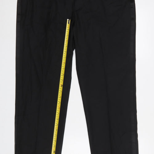 Marks and Spencer Men’s Black Regular Fit Dress Pants 38S