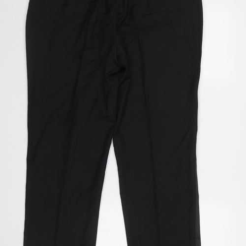 Marks and Spencer Men’s Black Regular Fit Dress Pants 38S