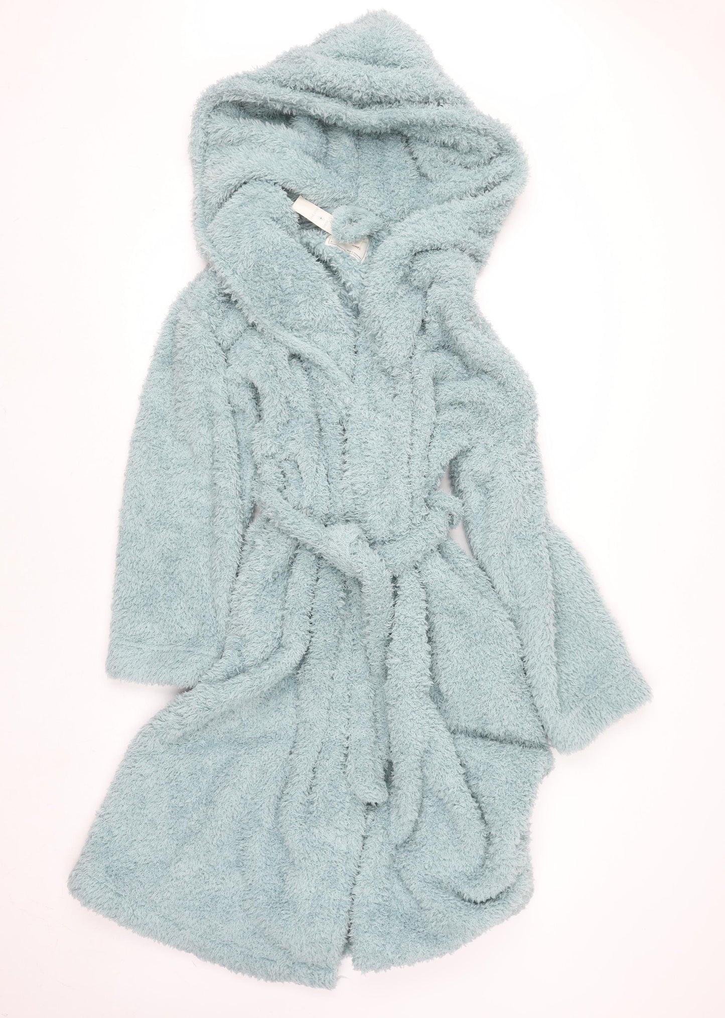 Marks and Spencer Women's Blue Fleece Hooded Robe Small
