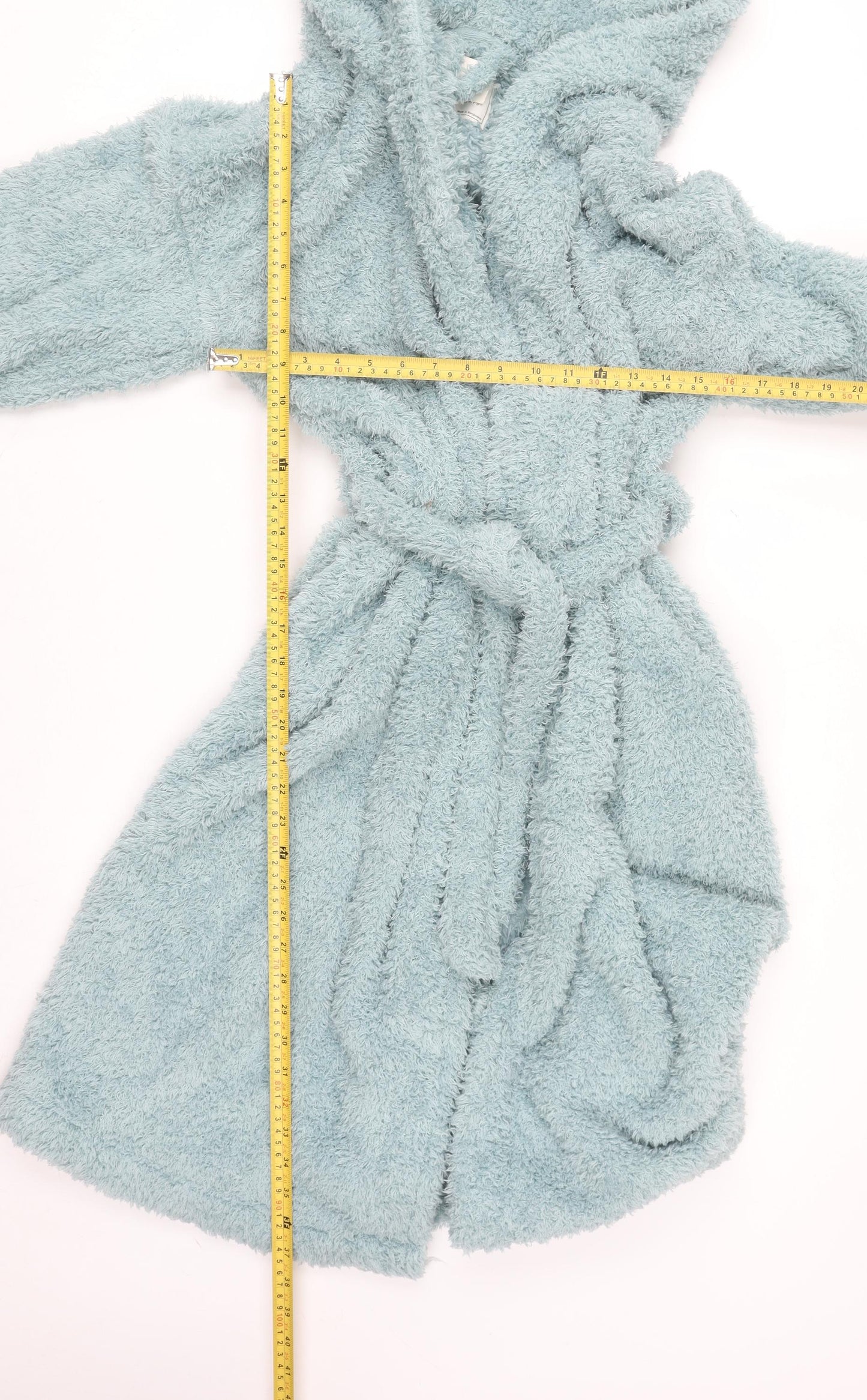 Marks and Spencer Women's Blue Fleece Hooded Robe Small