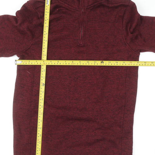 Urban Pipeline Womens Burgundy 1/4 Zip Fleece Sweatshirt Size L Polyester