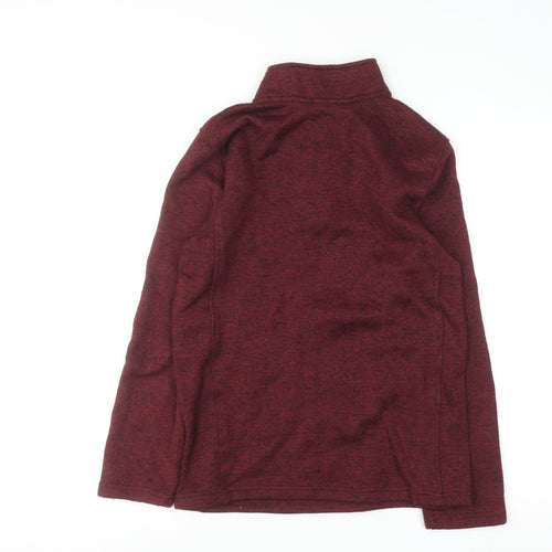 Urban Pipeline Womens Burgundy 1/4 Zip Fleece Sweatshirt Size L Polyester