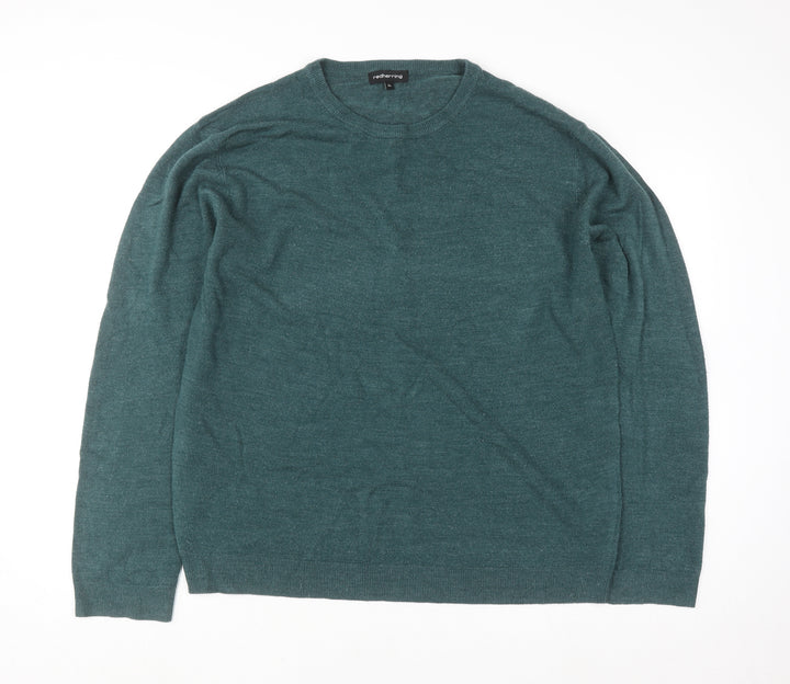 Red Herring Men’s Green XL Crew Neck Acrylic Jumper