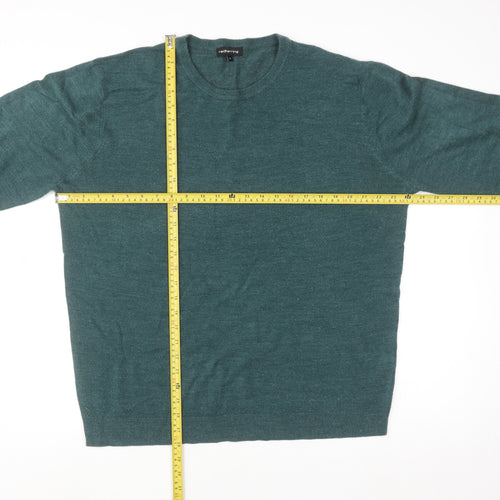 Red Herring Men’s Green XL Crew Neck Acrylic Jumper