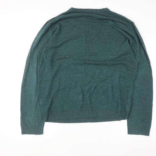 Red Herring Men’s Green XL Crew Neck Acrylic Jumper