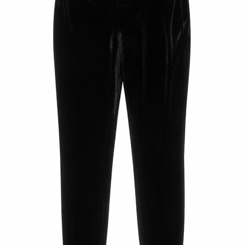 Express Women’s Black Velvet Mid Rise Stretch Ankle Leggings Size S