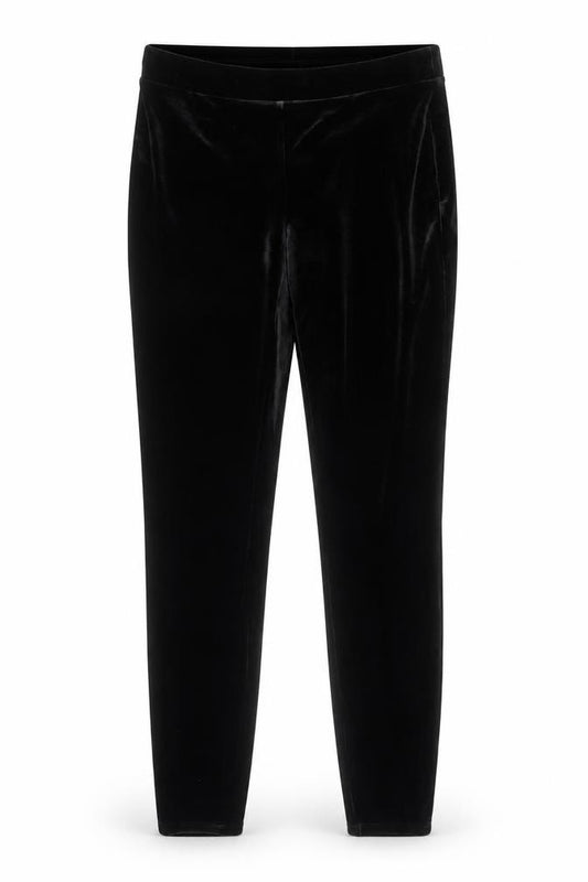 Express Women’s Black Velvet Mid Rise Stretch Ankle Leggings Size S
