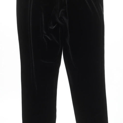 Express Women’s Black Velvet Mid Rise Stretch Ankle Leggings Size S