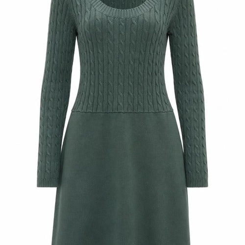 Crew Clothing Co. Women’s Green Jumper Dress Size 10 Knit Long Sleeve