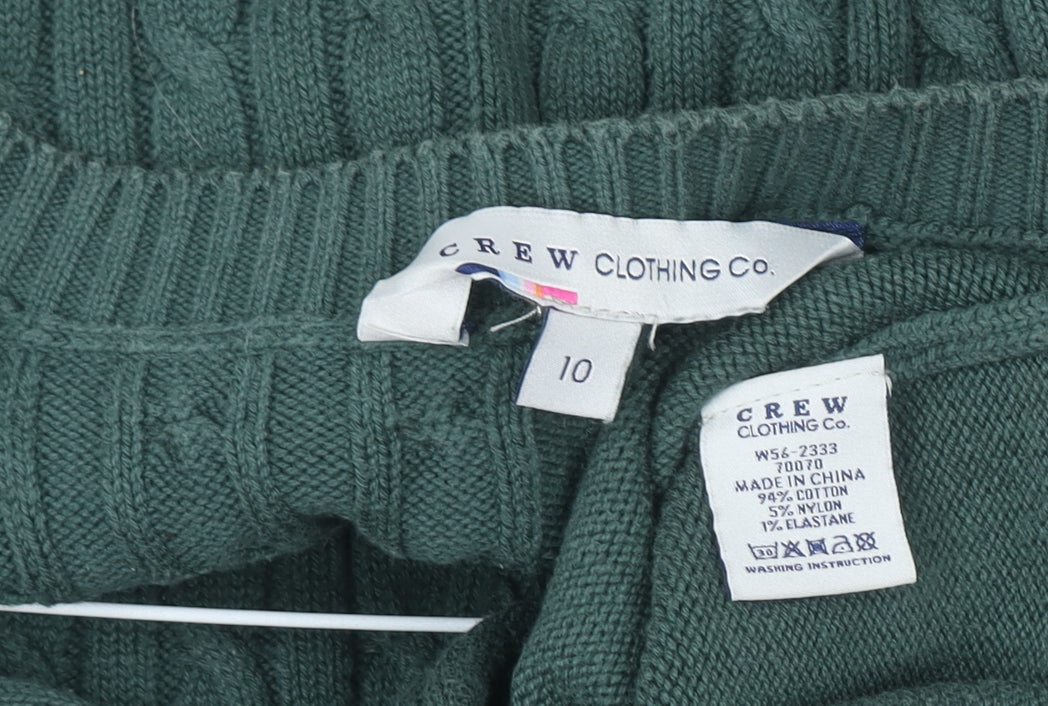 Crew Clothing Co. Women’s Green Jumper Dress Size 10 Knit Long Sleeve