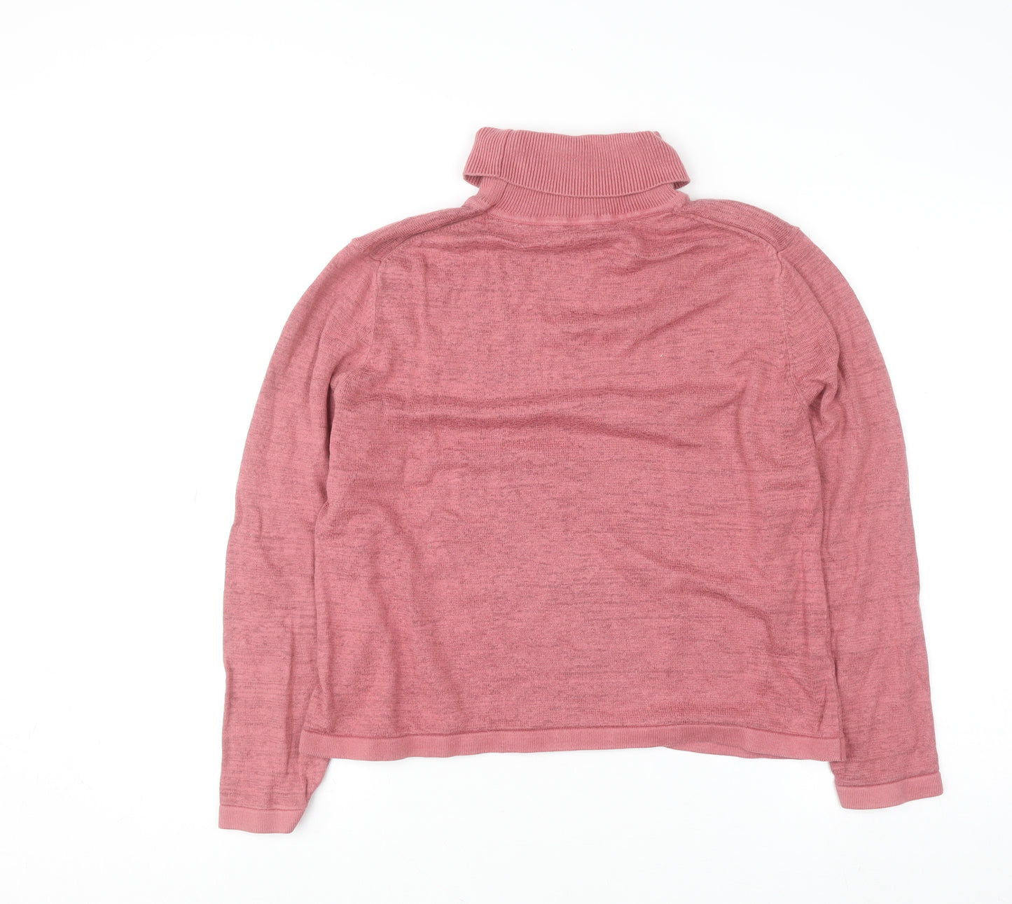 Viyella Womens Pink Roll Neck Long Sleeve Knit Jumper XL