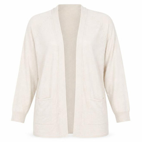 Monsoon Women’s Beige Longline Open Knit Cardigan Size S