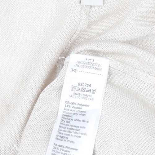 Monsoon Women’s Beige Longline Open Knit Cardigan Size S