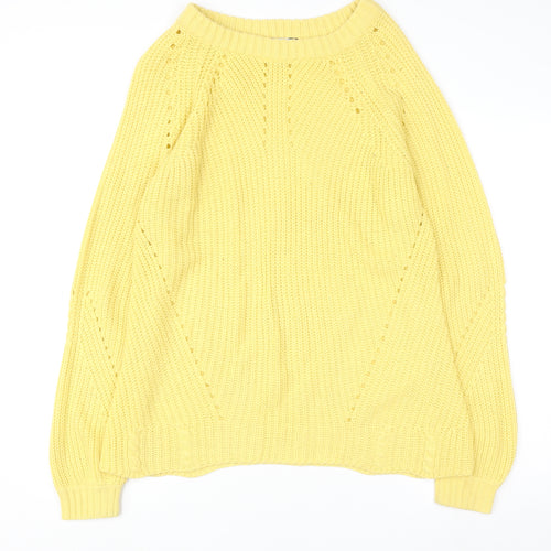 Dorothy Perkins Womens Yellow Acrylic Knit Jumper Size 8