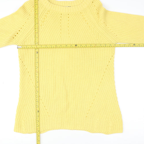 Dorothy Perkins Womens Yellow Acrylic Knit Jumper Size 8