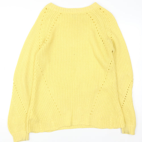 Dorothy Perkins Womens Yellow Acrylic Knit Jumper Size 8