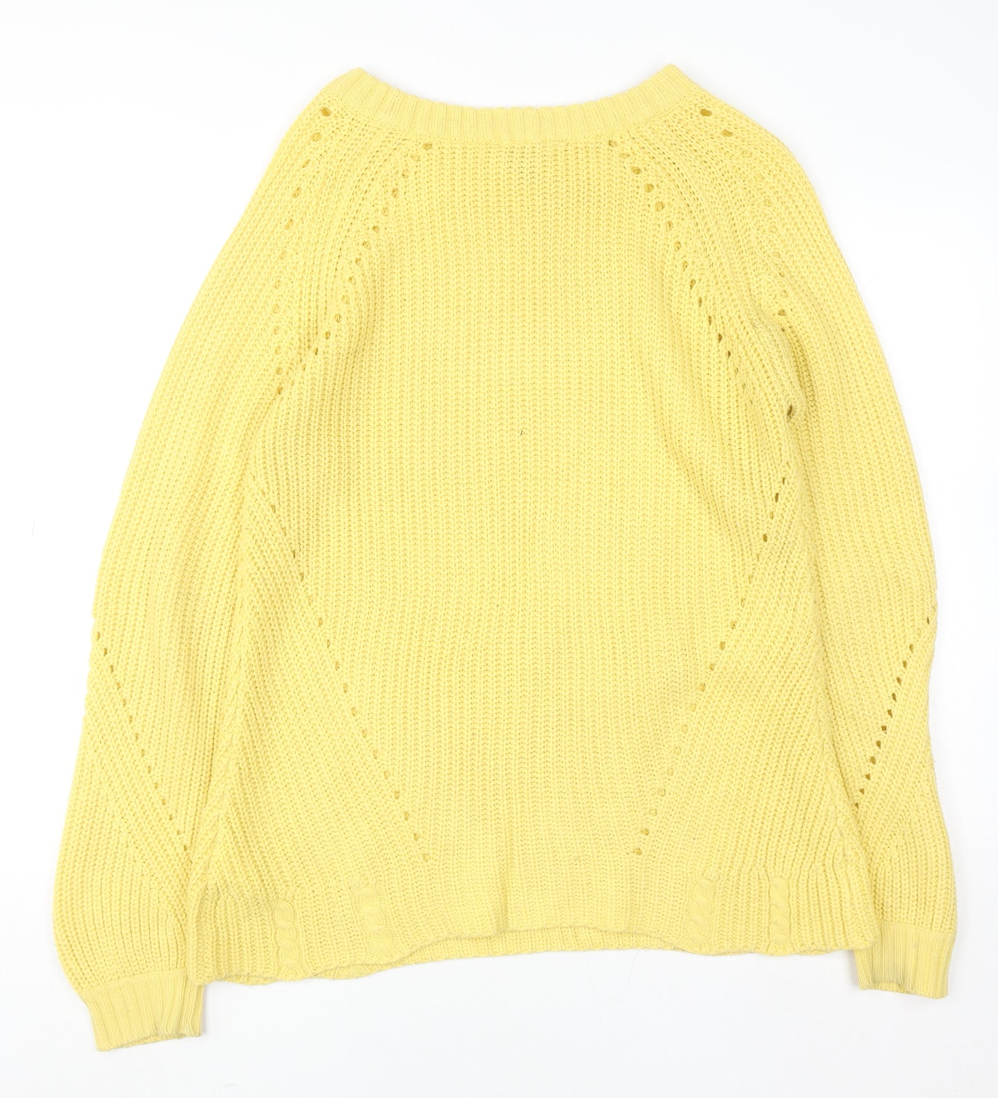 Dorothy Perkins Womens Yellow Acrylic Knit Jumper Size 8