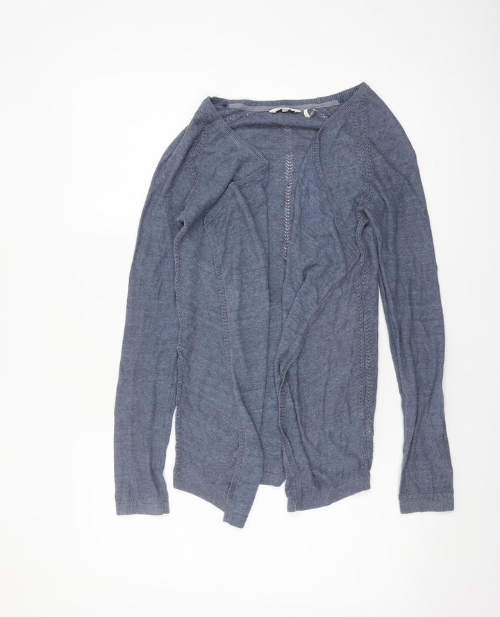 FatFace Women's Blue Cotton Long Sleeve Open Cardigan Size 8